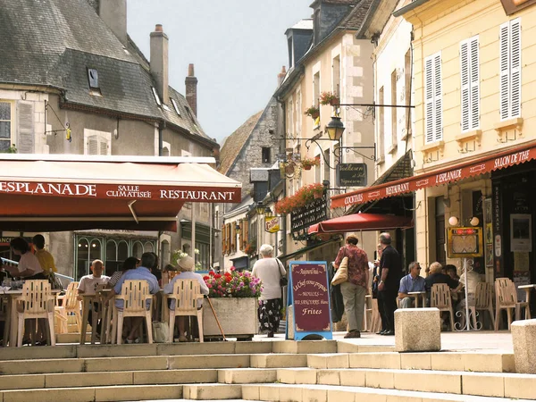 Open Air Cafe Restaurant Sancerre Loire Valley France Europe — стоковое фото