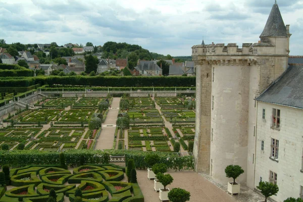 村庄别墅 Chteau Villandry 是一座位于法国Indre Loire省Villandry的大型乡村别墅 它以美丽的花园而闻名 — 图库照片