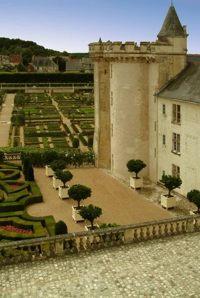 Den Chteau Villandry Ett Stort Hus Landet Ligger Villandry Departementet — Stockfoto