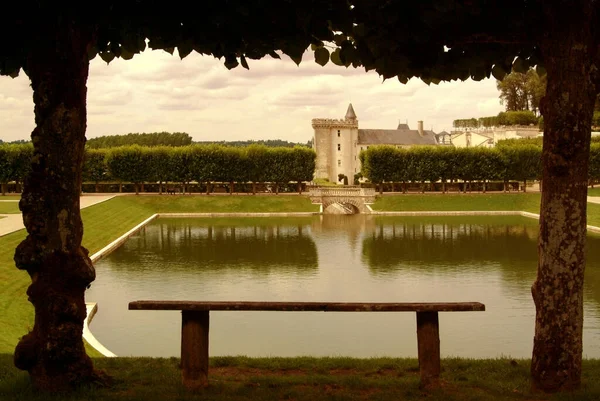 シャトー ヴィランドリーは フランスのインドレ ロワール県のヴィランドリーに位置する壮大なカントリーハウスです 特に美しい庭園で知られています — ストック写真