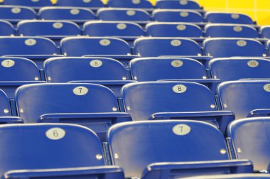 satır için stadyum oturma mavi sandalye