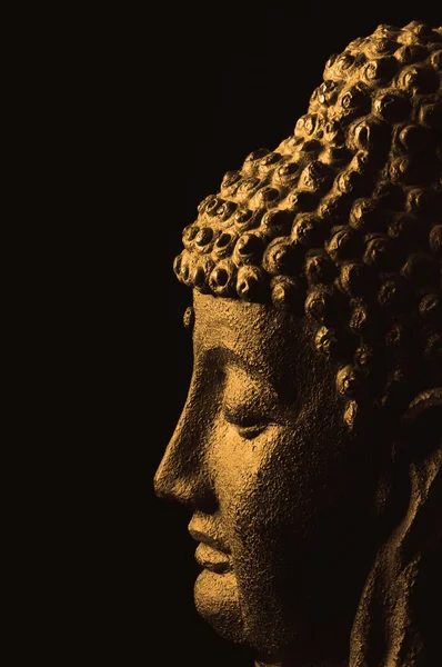 Buddha na černém pozadí — Stock fotografie