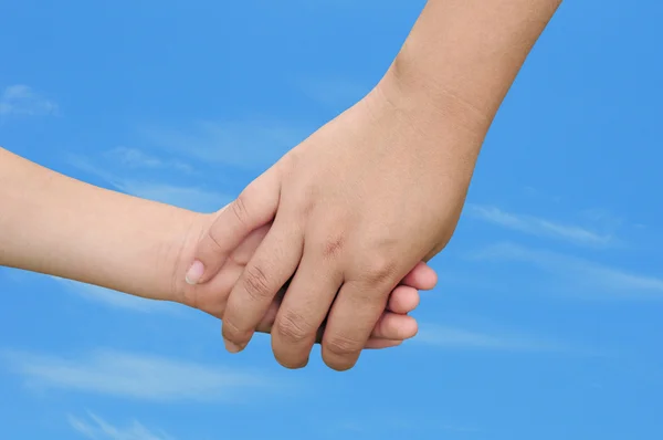 Madre e hijo sosteniendo las manos — Foto de Stock