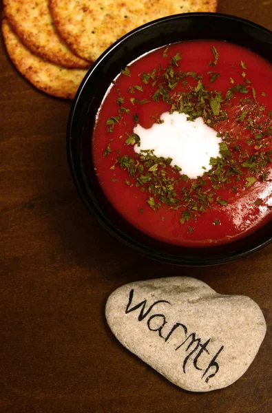 Soupe aux tomates et chaleur — Photo