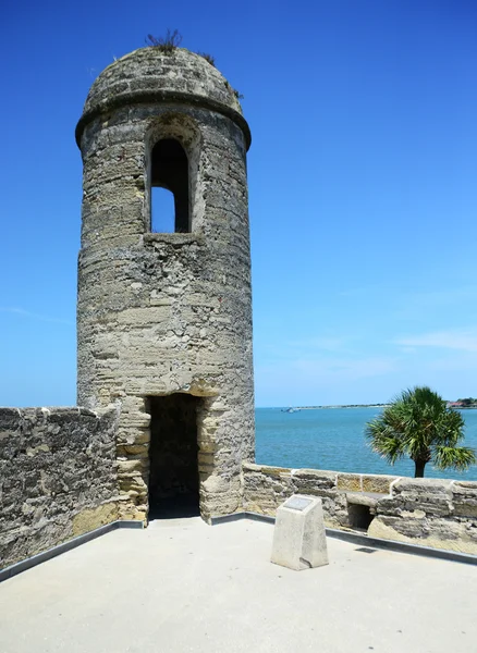 Sentry lookout tower at Castillo de San Marcos fort — Stock Photo, Image