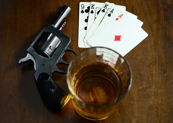 Old west poker game — Stock Photo, Image