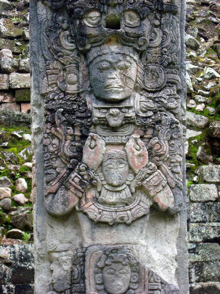 ancient mayan or maya god statue