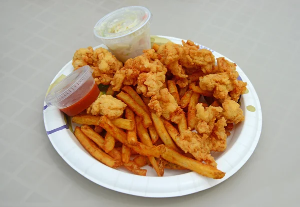 Conch fritters and gator bites — Stock Photo, Image