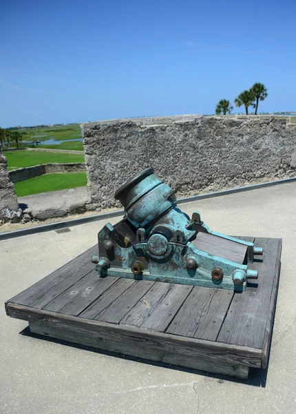 Old cannon in Castillo de San Marcos fort — Stock Photo, Image