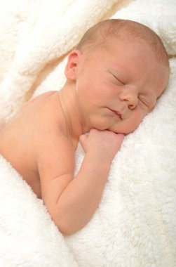 beautiful sleeping newborn baby clipart