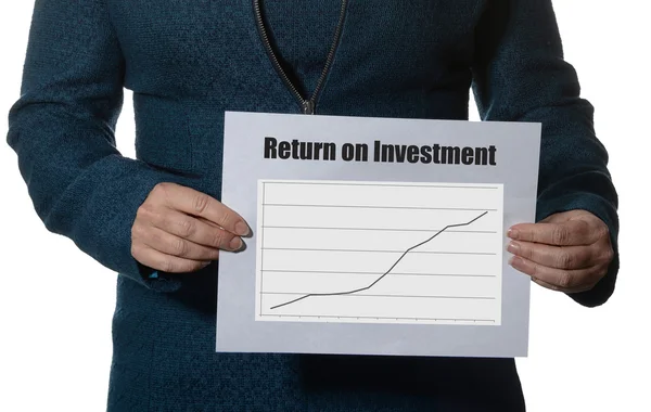 ROI or Return on investment — Stock Photo, Image