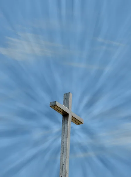 Heaven and christian cross — Stock Photo, Image