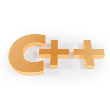 C + + +. Üç boyutlu logo. Programlama dili. 3B görüntüleme.