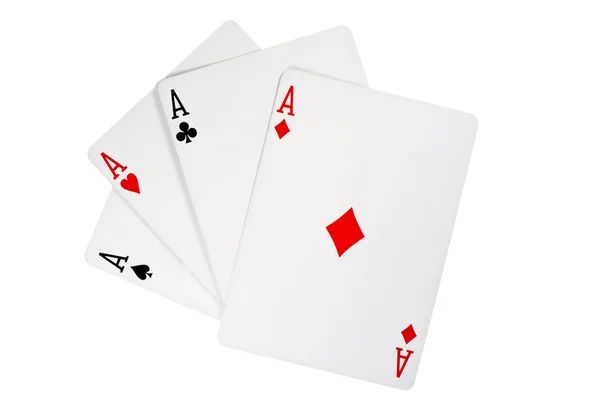Vier Asse im Poker - kare — Stockfoto