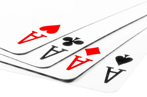 Čtyři esa Poker - kare — Stock fotografie
