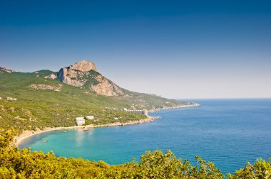bir dağ deniz manzara. Kırım. Ukrayna.