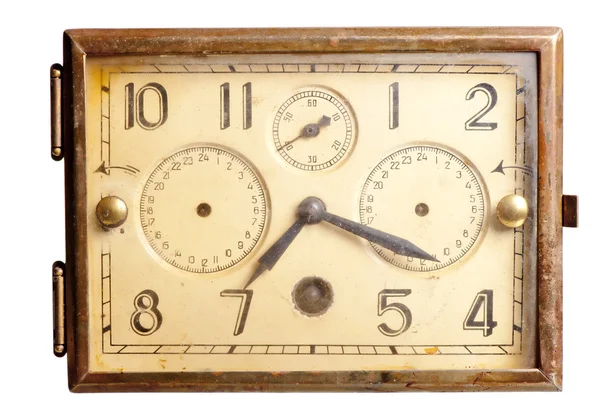 Old rusty clock of the last century — Stock Photo, Image