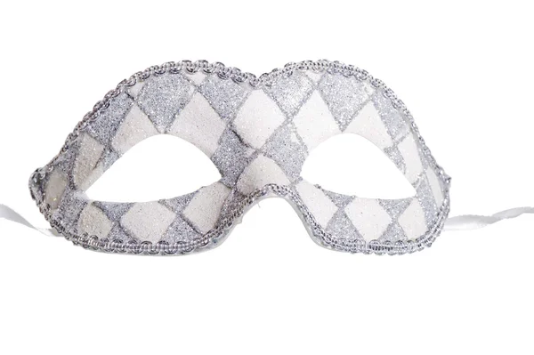 Masque de carnaval argent isolé — Photo