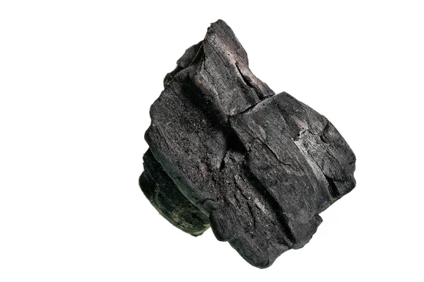 Carbón seco para encender un fuego sobre un fondo blanco —  Fotos de Stock