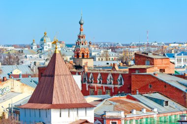 Cityscape yaroslavl yükseklikten kaldırıldı.