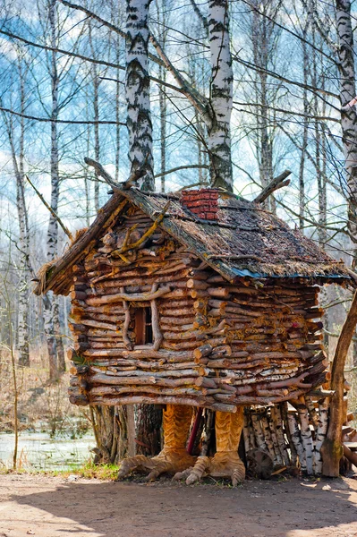 Wooden house fairy grandmother Yaga — Stock Photo, Image