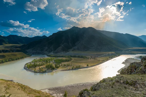 Krásné malebné krajině pohoří Altaj — Stock fotografie