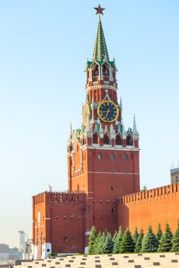Moskova Kremlin'in spassky kule manzaraları