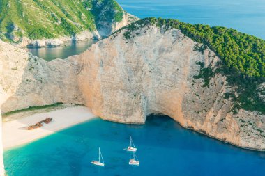 Navagio Plajı - Gemi enkazı Plajı, Zakynthos Adası, Yunanistan