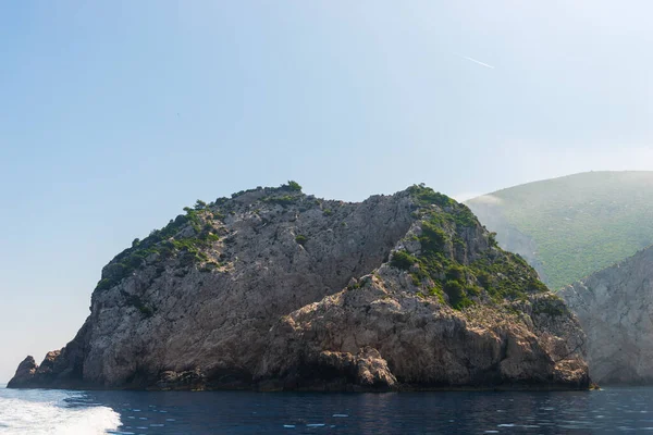 Rotsachtige Kust Van Griekenland Eiland Uitzicht Zee Landschap Grieks Uitzicht — Stockfoto