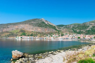 Yunanistan 'ın Monemvasia, Moreloponnese, Yunanistan kentinin manzarası