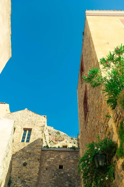 Paisaje Urbano Monemvasia Detalle Arquitectónico Peloponeso Grecia — Foto de Stock