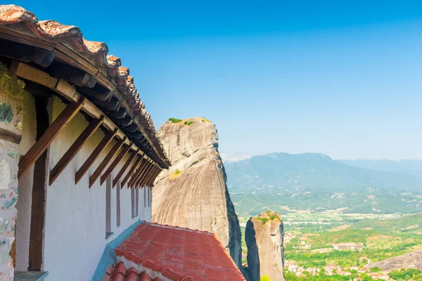 Vackert Komplex Meteora Kloster Byggt Stenar Thessalien Grekland — Stockfoto