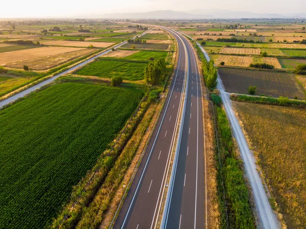 Alanları Yollar Yukarıdan — Stok fotoğraf