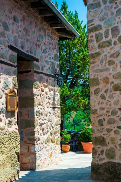 Gården Till Klostret Meteora Thessalien Grekland — Stockfoto