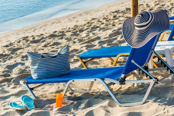 Chair Beach Accessories Sea Summer Vacation — Photo