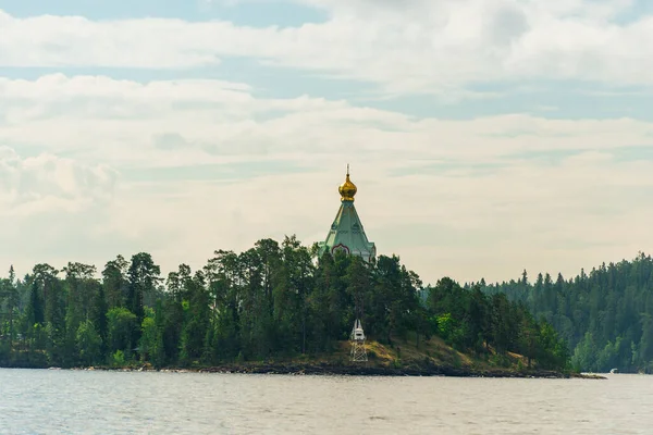 Kościół Mikołaja Wyspie Valaam Rosja — Zdjęcie stockowe