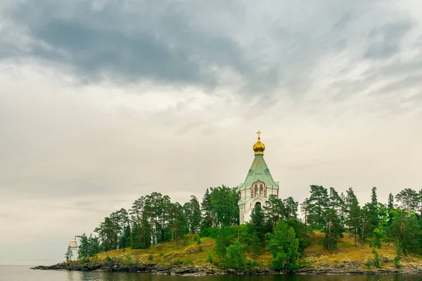 Iglesia San Nicolás Isla Valaam Rusia — Foto de Stock