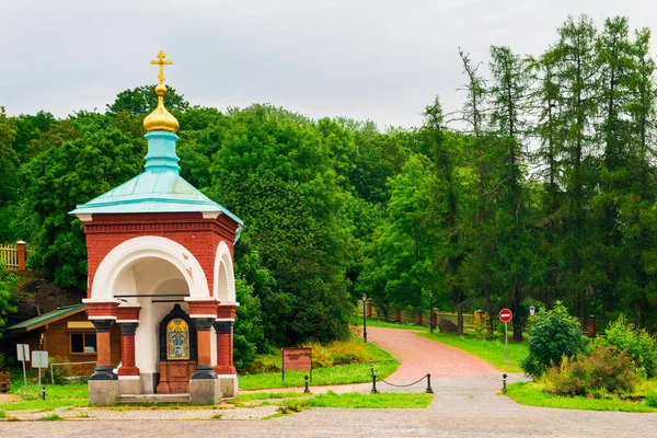 Egy Kis Régi Kápolna Valaam Szigetén Karelia Oroszország — Stock Fotó