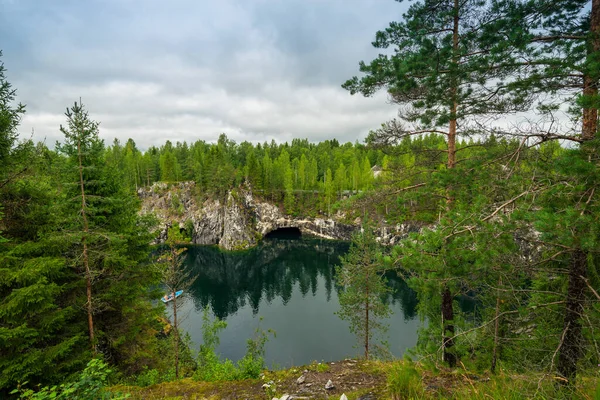 Mramorový Kaňon Přírodní Rezervaci Ruskeala Karelijské Republice Severní Rusko — Stock fotografie