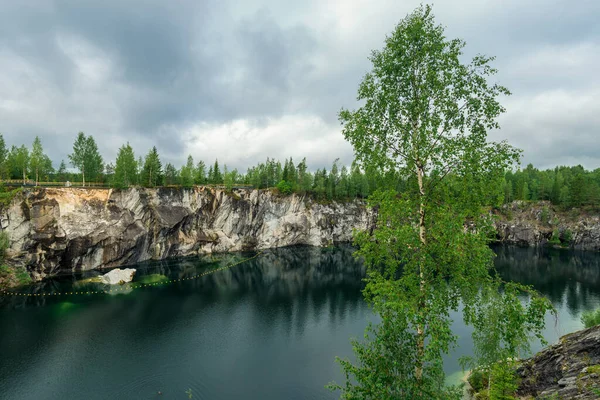 Canyon Marbre Dans Réserve Naturelle Ruskeala République Carélie Russie Nord — Photo