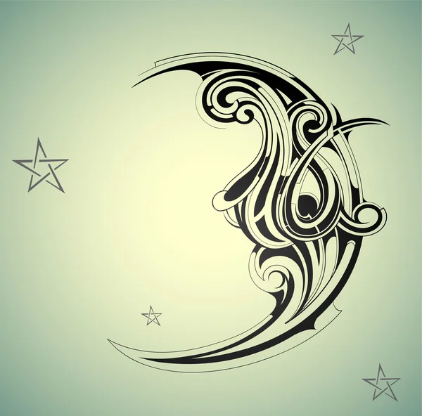 Forma de luna — Vector de stock