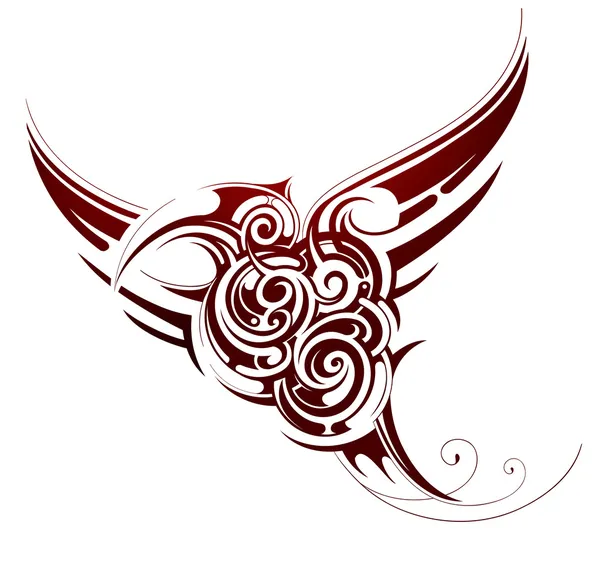 Bird tribal tattoo — Stock Vector