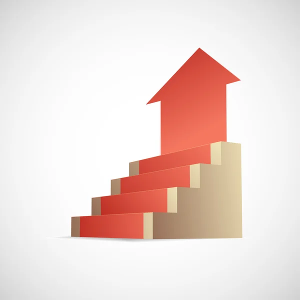 Passaggi alla metafora del successo — Vettoriale Stock