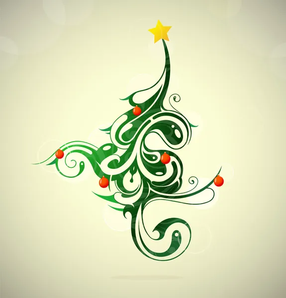 Árbol de Navidad creativo — Vector de stock