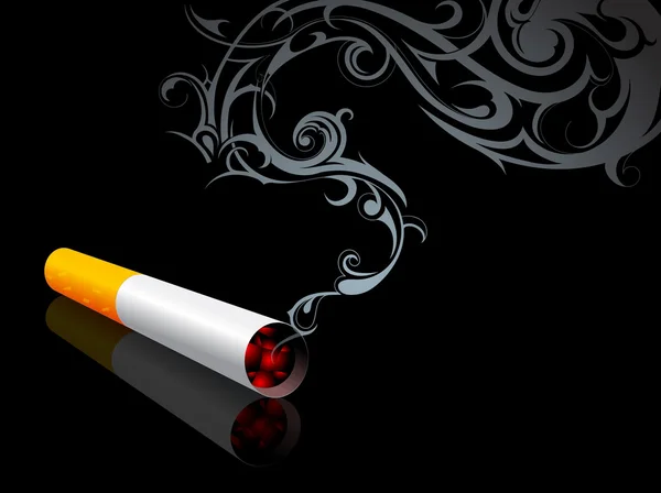 Τσιγάρο με αντανάκλαση — Διανυσματικό Αρχείο