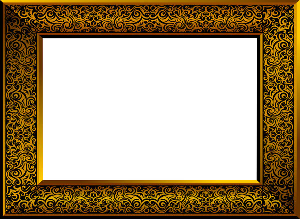 Golden frame with copyspace
