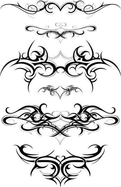 Set de tatouage tribal — Image vectorielle