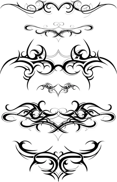 Tribal tattoo set — Stock Vector