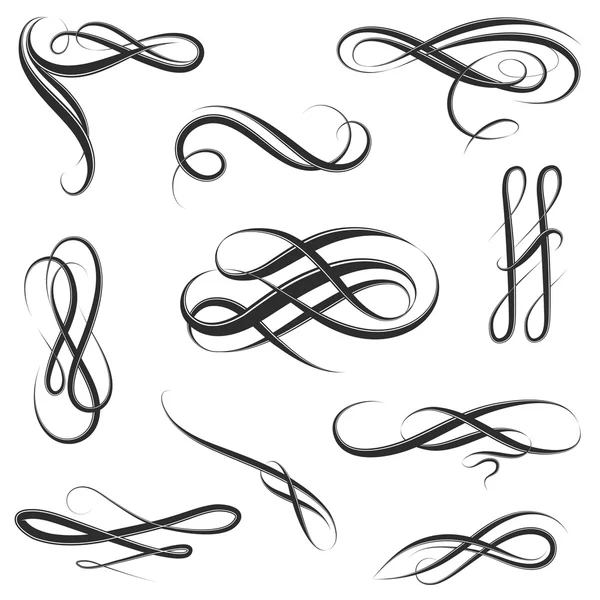 Calligraphic swirls — Stock Vector