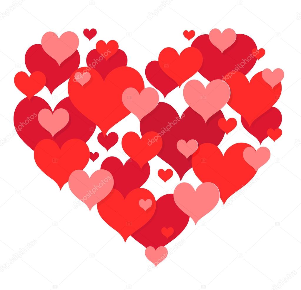 St Valentines heart shape design